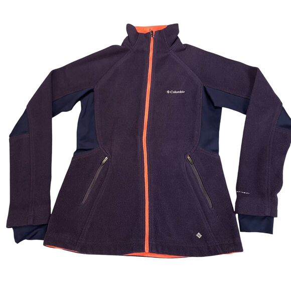 Columbia Jacket Womens Small Purple Fleece Thermal Lined Omni-Heat Full Zipper - Picture 1 of 12